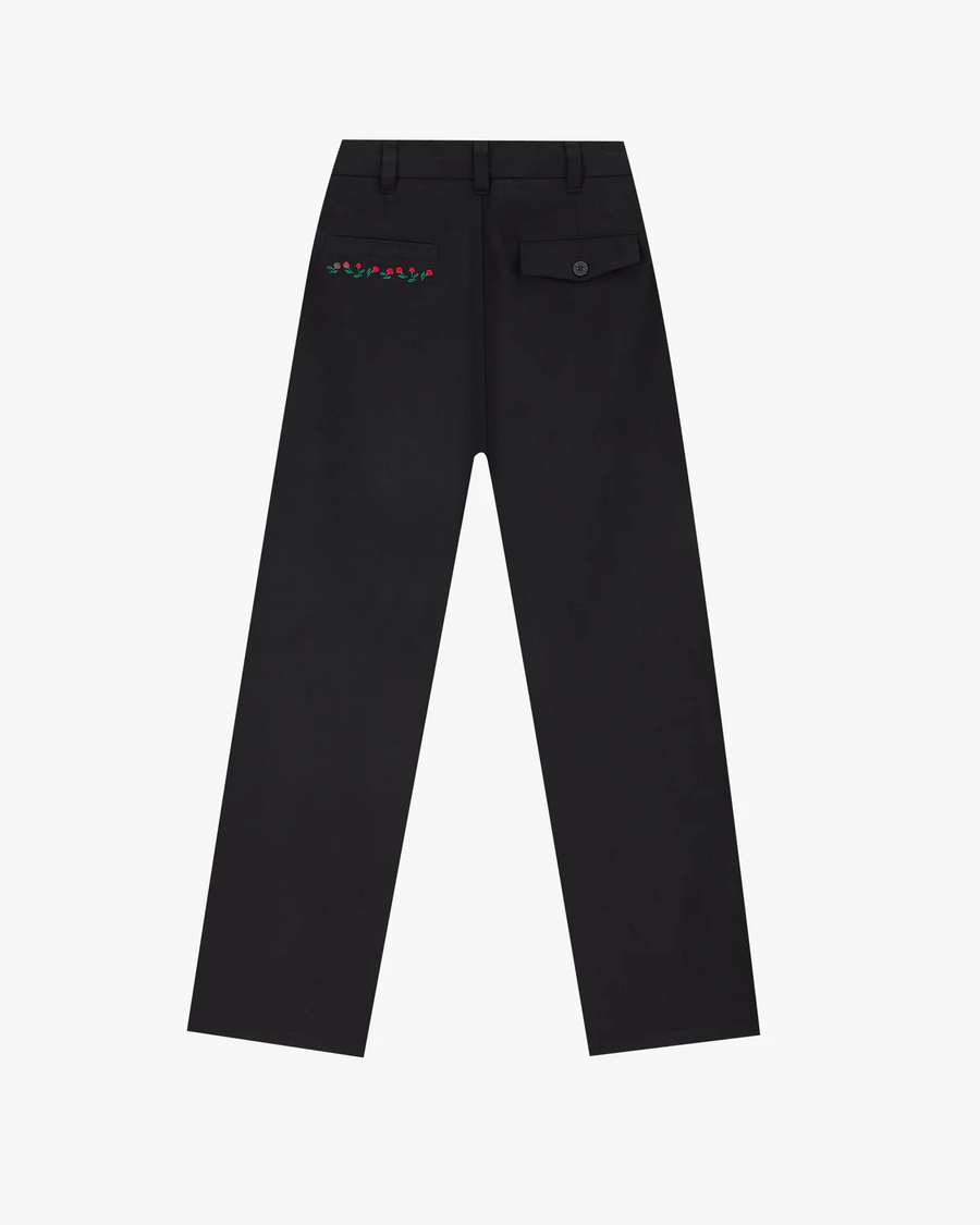 Vinyl Chino Pants Black
