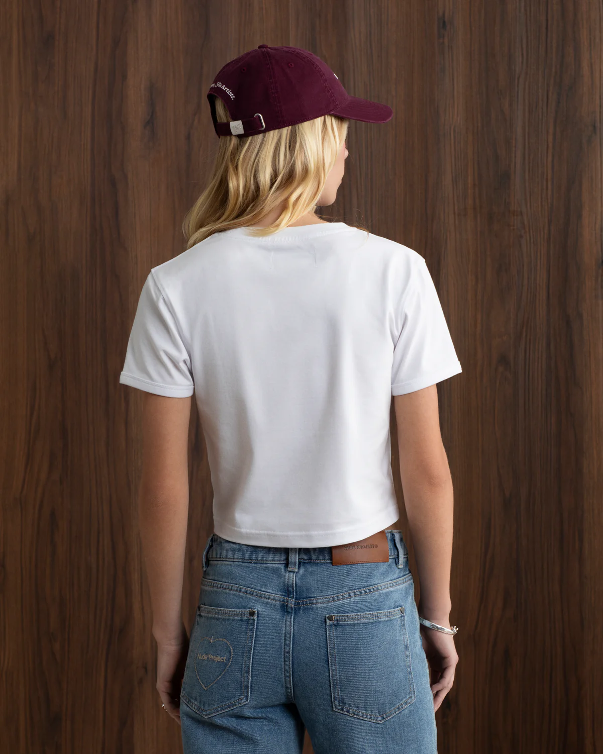 9-5 Baby Tee White