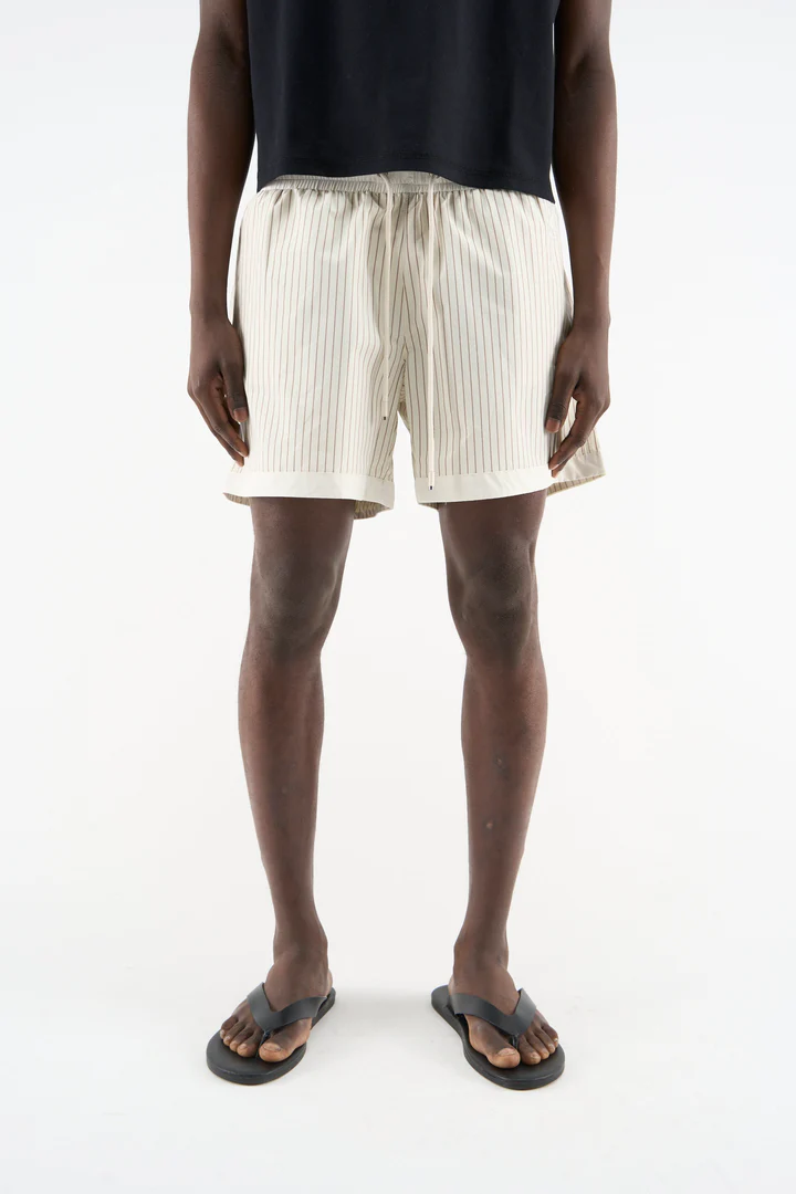 Pinstripe White Swimpants