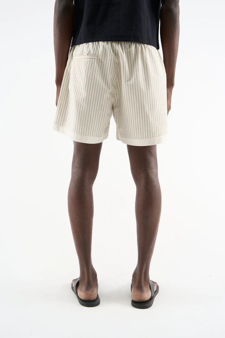 Pinstripe White Swimpants