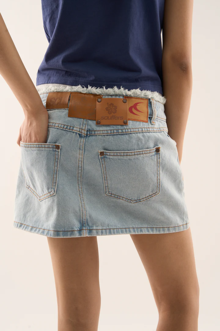 Label Light Blue Denim Skirt