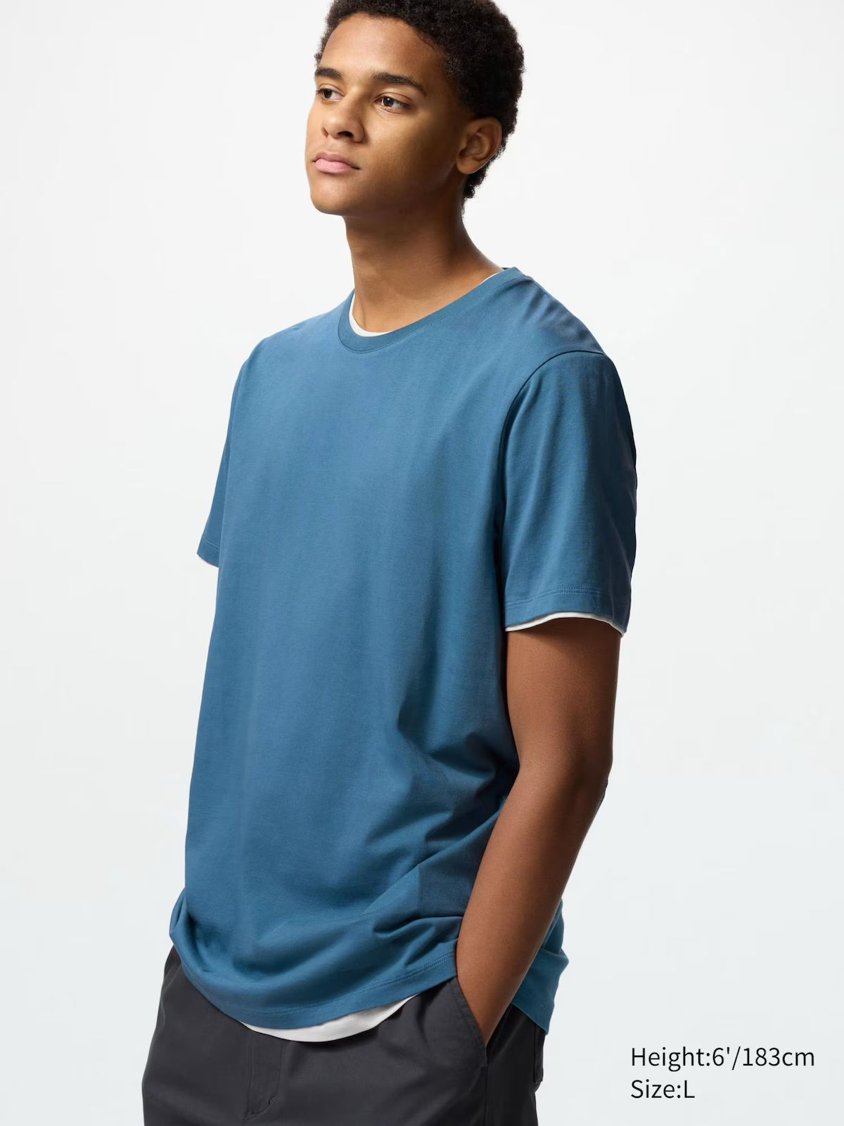 100% Supima Cotton T-Shirt Stealth Blue