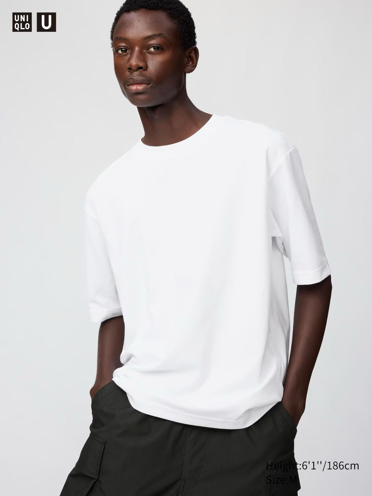 AIRism Cotton Oversized Crew Neck T-Shirt White