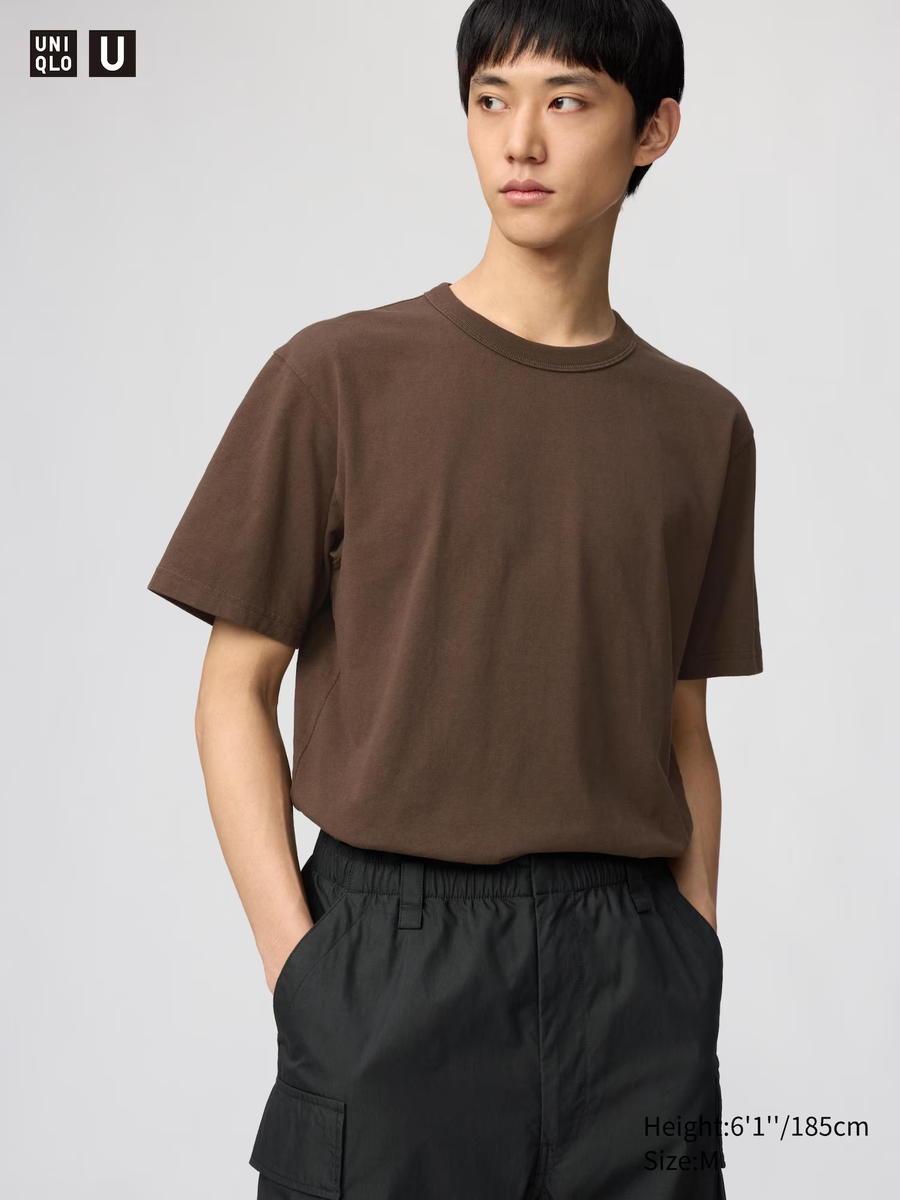 Crew Neck T-Shirt Brown
