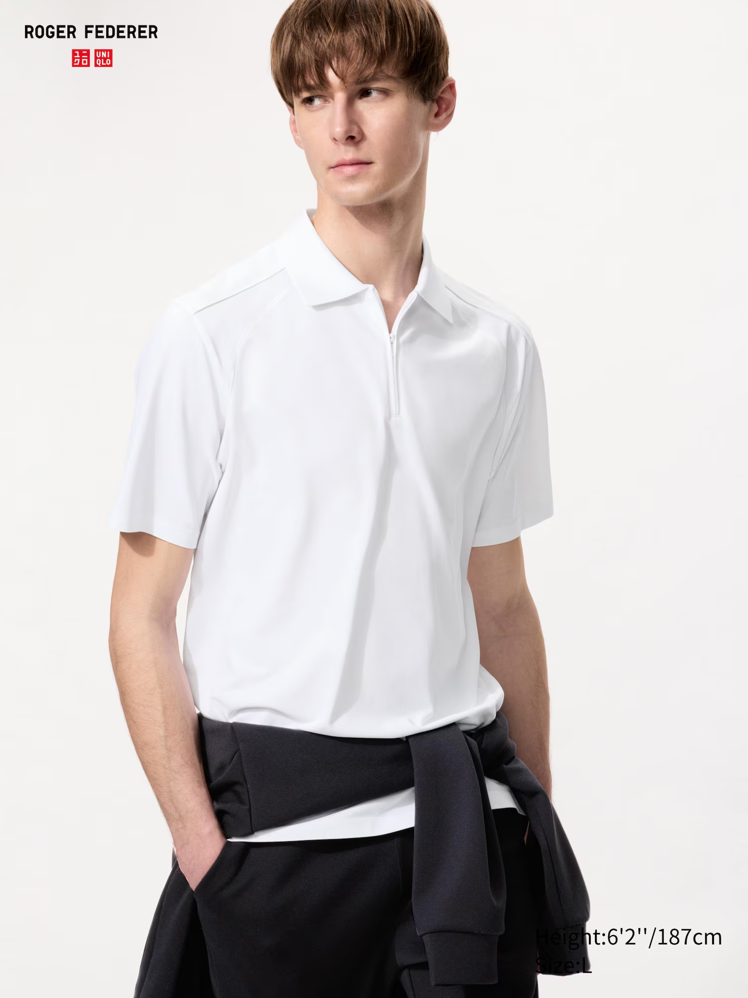 DRY-EX Half-Zip Polo Shirt White