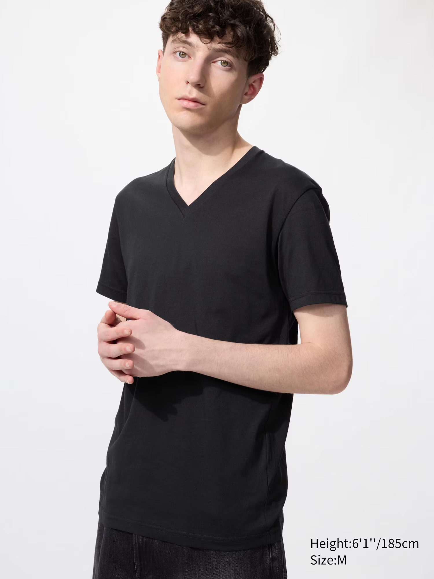 DRY V Neck T-Shirt Black