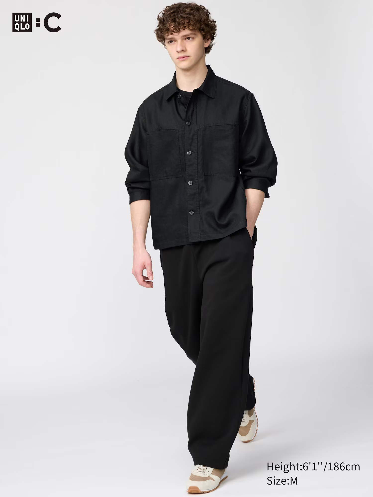 Sweat Wide Trousers Black