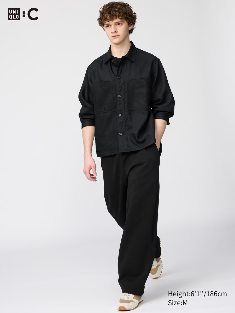 Sweat Wide Trousers Black