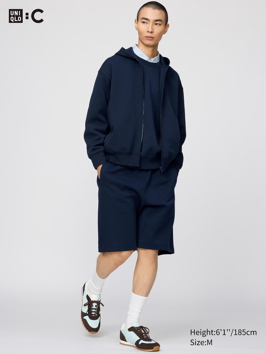 Sweat Wide Shorts Navy