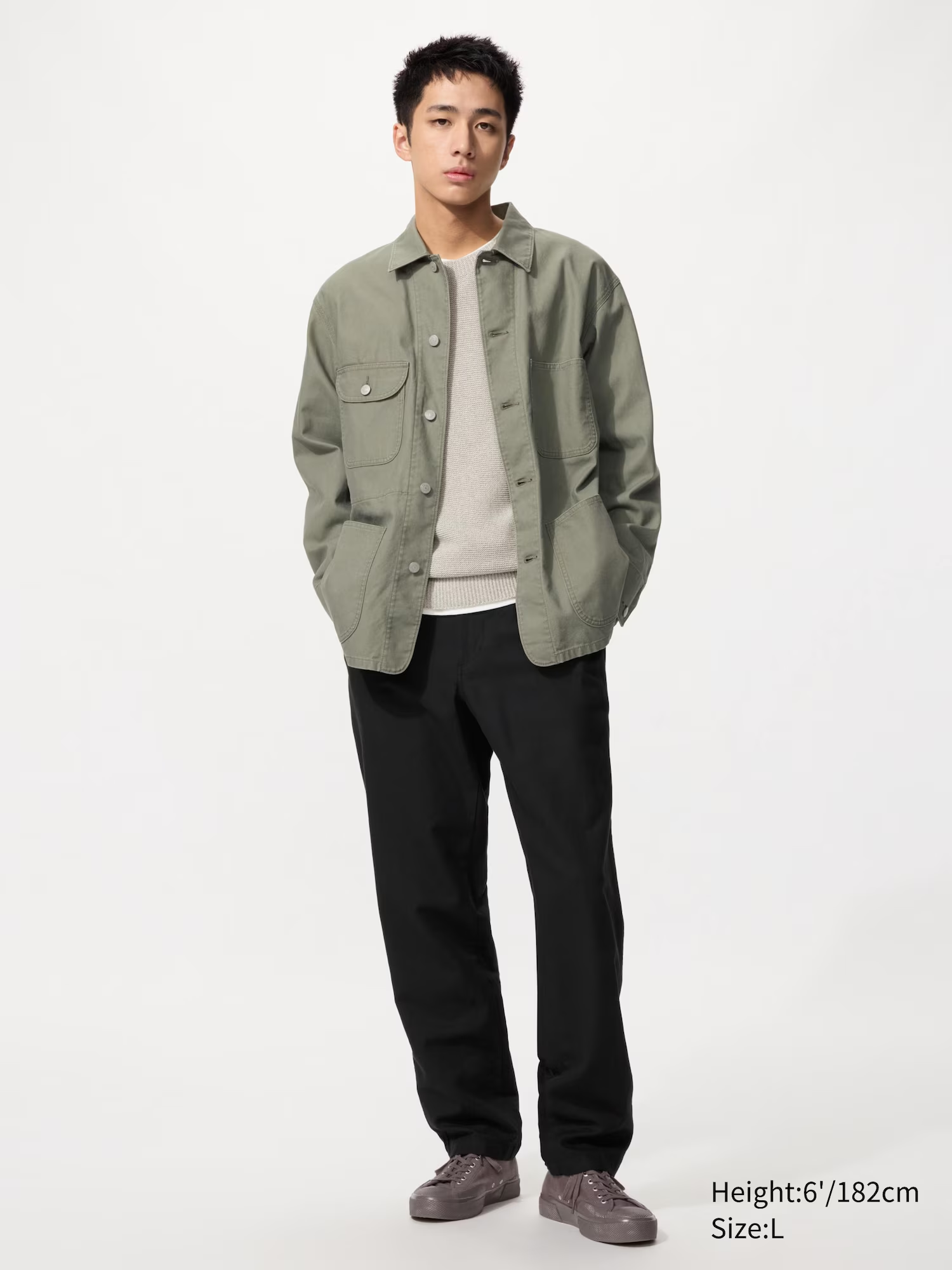 Linen Blend Relaxed Trousers Black