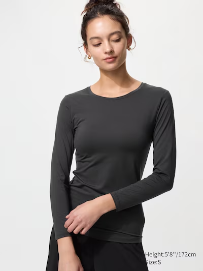 HEATTECH Crew Neck T-Shirt (Long Sleeve)